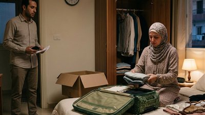 وأنا بحضر شنطتي لرحلة العمرة اللي بحوشلها ( حكايات زهره الربيع )