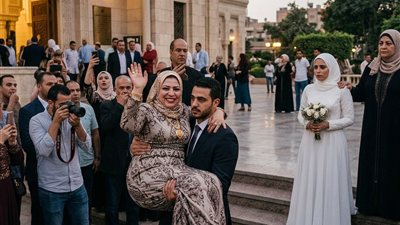 بعد ما خرجنا من المسجد ولسه مخلصين كتب كتابنا 